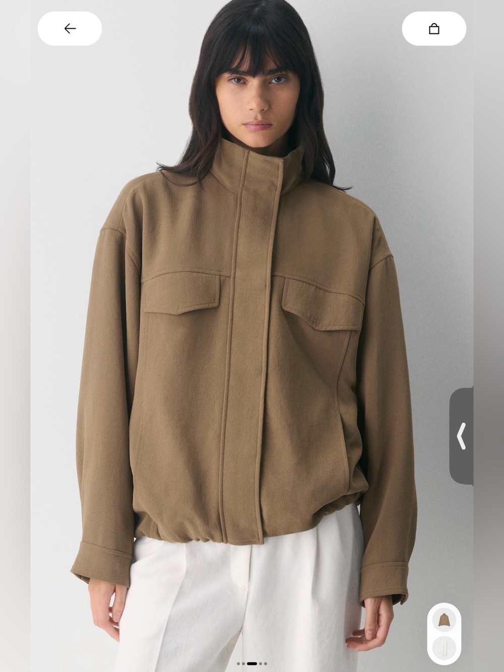 Aritzia Oculus Jacket in Folio Taupe *Discontinued Color, Sold Out Online*